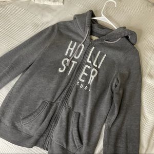 Gray HOLLISTER zipper hoodie